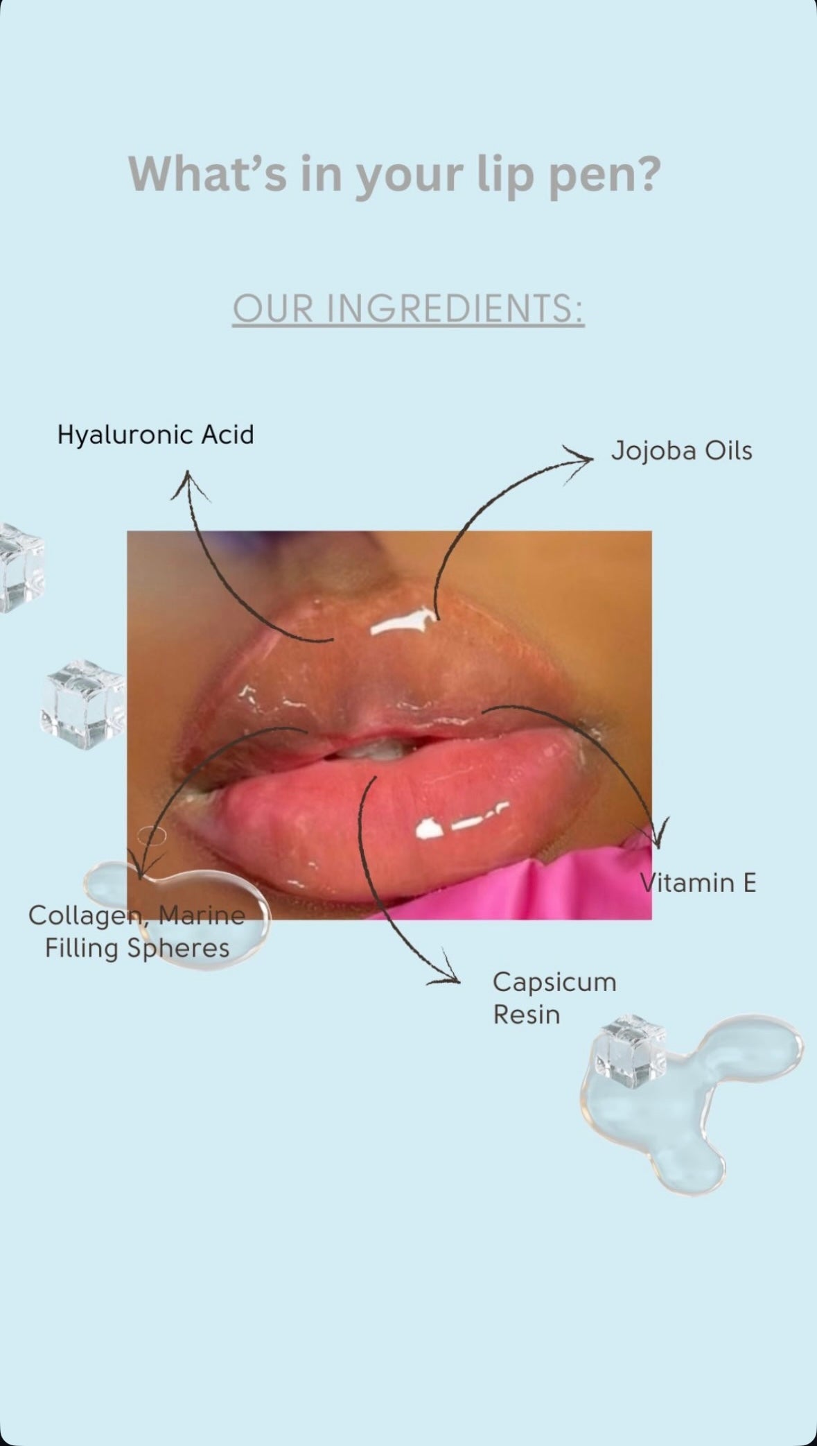 Puckered up lip plumper